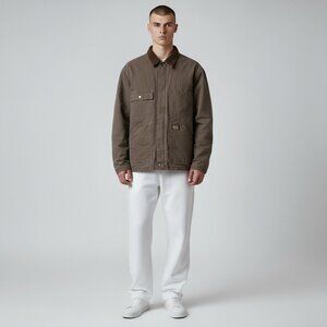 Big Smith Brown Duck Canvas Work Jacket Men's Size XL